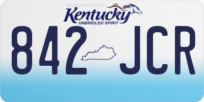 KY license plate 842JCR