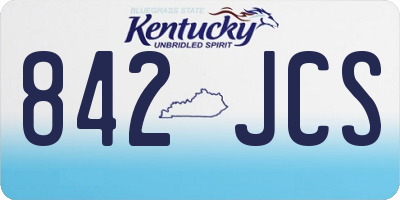 KY license plate 842JCS
