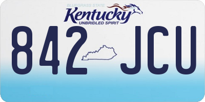 KY license plate 842JCU