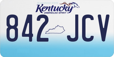 KY license plate 842JCV