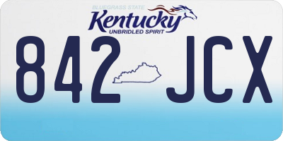 KY license plate 842JCX