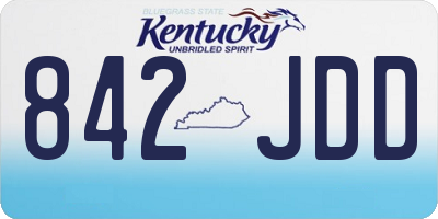 KY license plate 842JDD