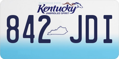 KY license plate 842JDI