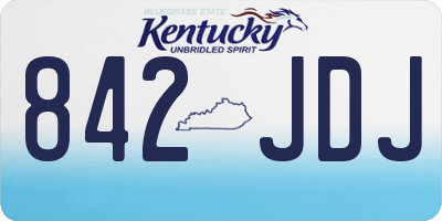 KY license plate 842JDJ