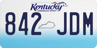 KY license plate 842JDM