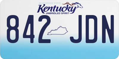 KY license plate 842JDN