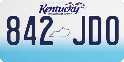 KY license plate 842JDO