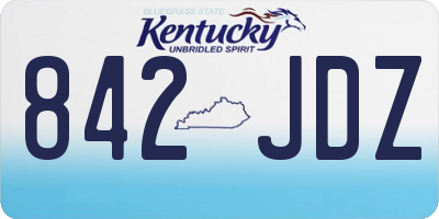 KY license plate 842JDZ