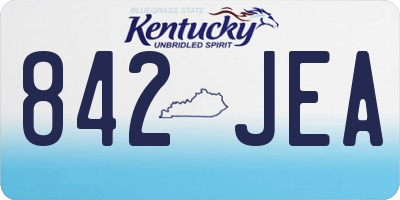 KY license plate 842JEA