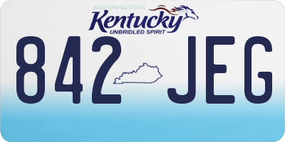 KY license plate 842JEG