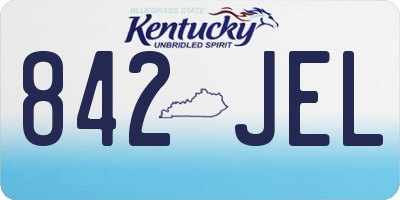 KY license plate 842JEL