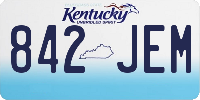 KY license plate 842JEM