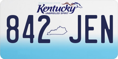 KY license plate 842JEN