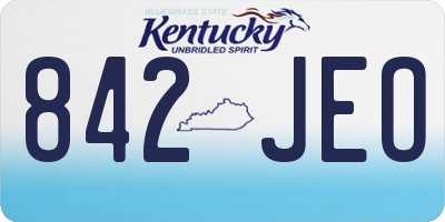 KY license plate 842JEO