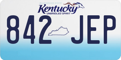 KY license plate 842JEP