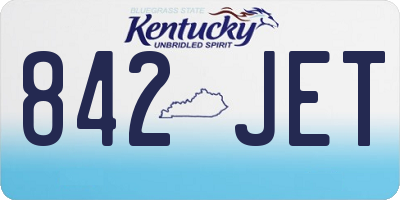 KY license plate 842JET