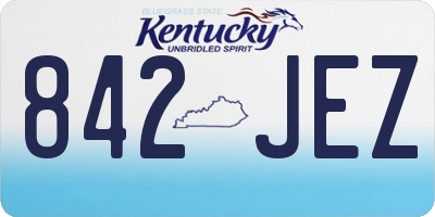 KY license plate 842JEZ