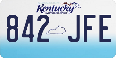 KY license plate 842JFE