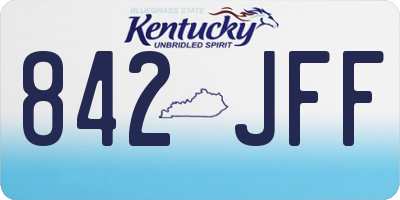 KY license plate 842JFF