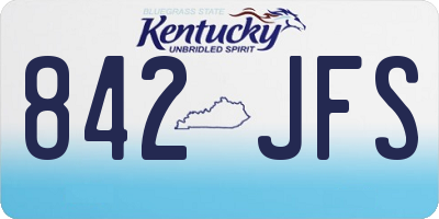 KY license plate 842JFS
