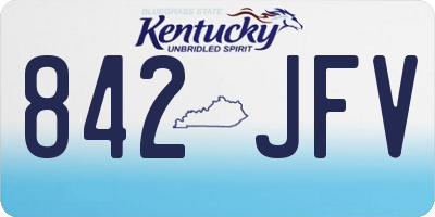 KY license plate 842JFV