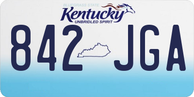 KY license plate 842JGA