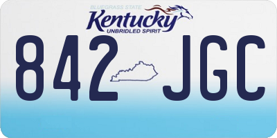 KY license plate 842JGC