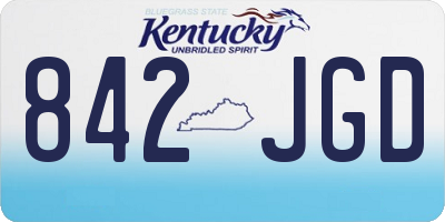 KY license plate 842JGD