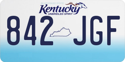 KY license plate 842JGF