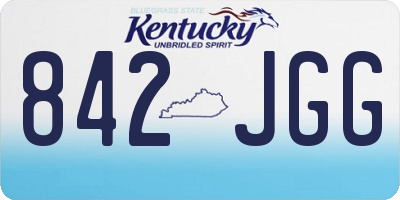 KY license plate 842JGG