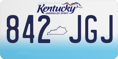 KY license plate 842JGJ