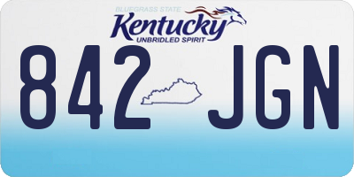 KY license plate 842JGN