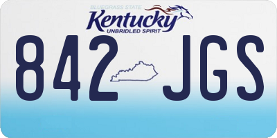 KY license plate 842JGS