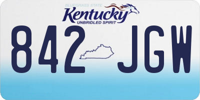 KY license plate 842JGW