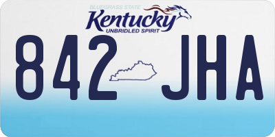 KY license plate 842JHA