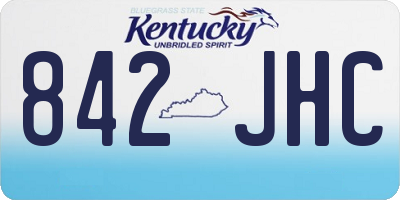 KY license plate 842JHC