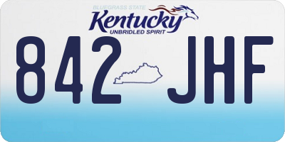 KY license plate 842JHF