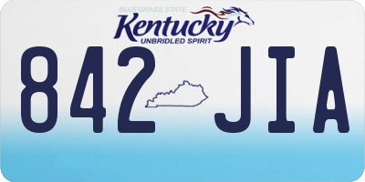 KY license plate 842JIA