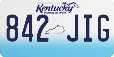 KY license plate 842JIG