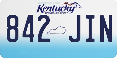KY license plate 842JIN