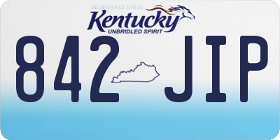 KY license plate 842JIP