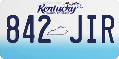 KY license plate 842JIR