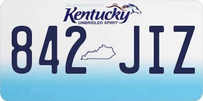 KY license plate 842JIZ