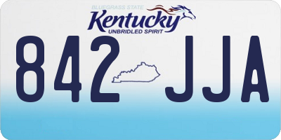 KY license plate 842JJA