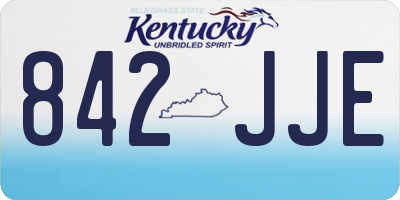 KY license plate 842JJE