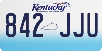 KY license plate 842JJU