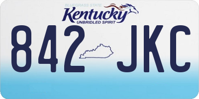 KY license plate 842JKC