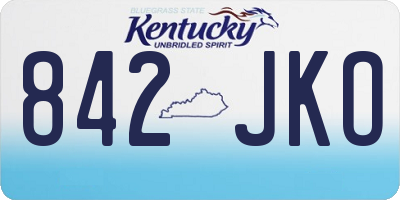 KY license plate 842JKO
