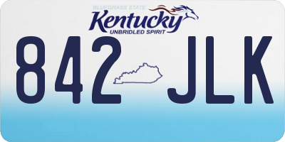 KY license plate 842JLK