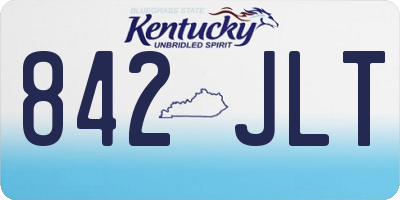 KY license plate 842JLT